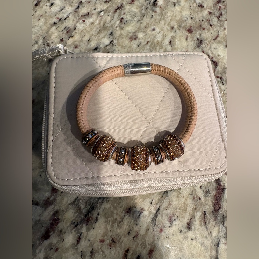 Brighton Beaded Crystal Accent Charm Bracelet